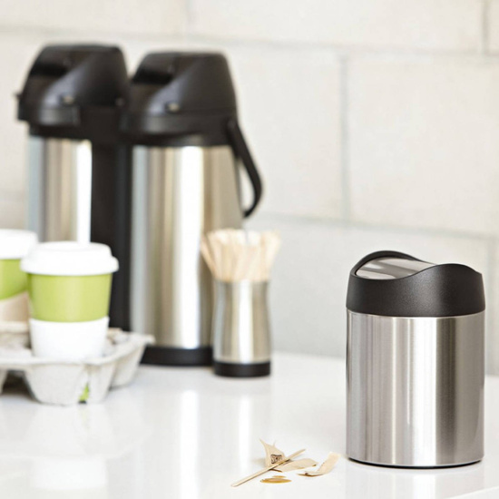 Kosz na stół uchylny 1.5L - stal FPP / simplehuman